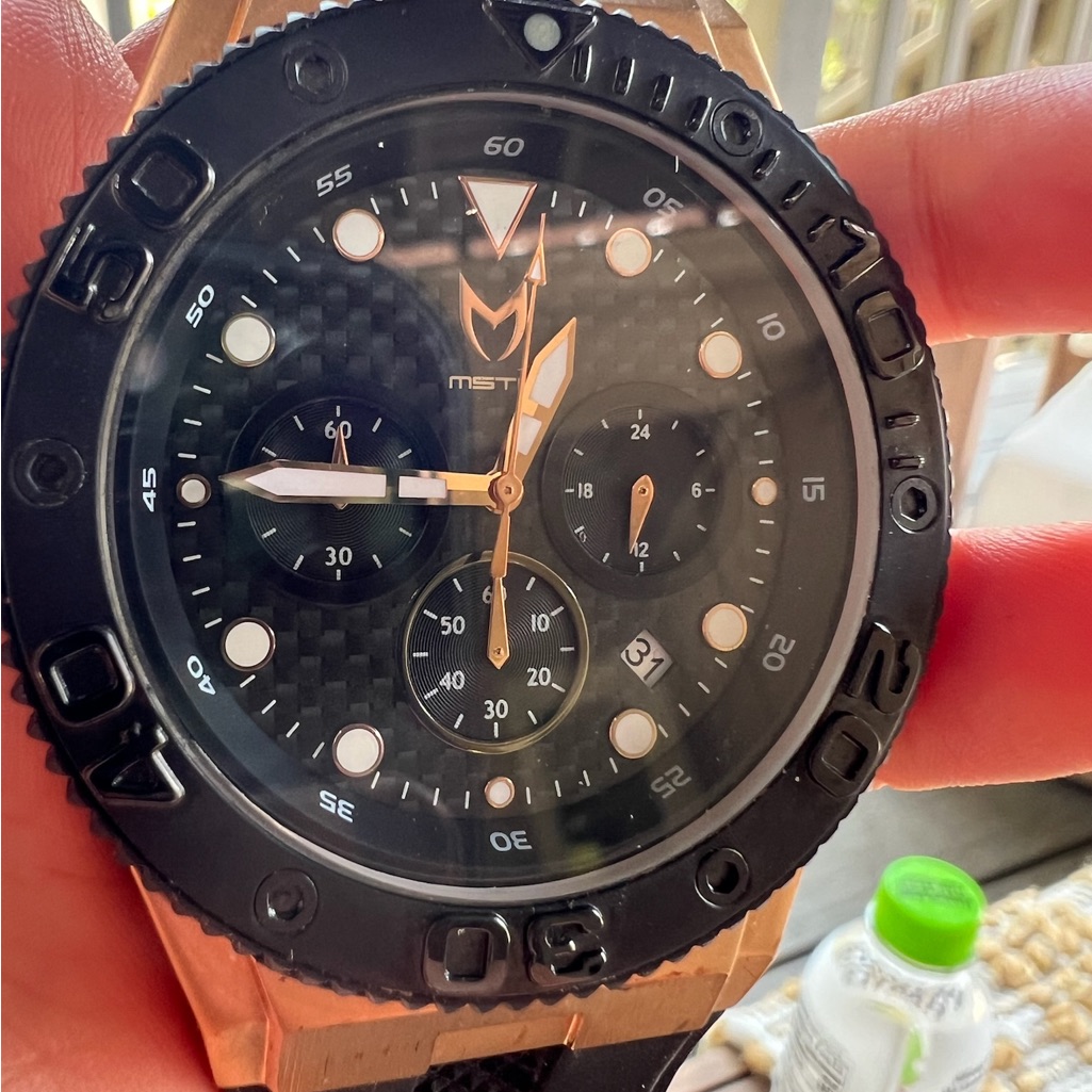 Mstr Black And Gold Watch